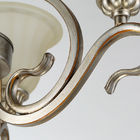 candeliere europeo del metallo 300W e di vetro con la luce delle tonalità di lampada 3