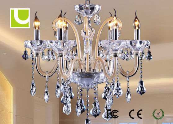 Illuminazione economizzatrice d'energia del candeliere della cucina, candeliere leggero del cristallo 6 di lusso