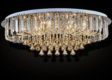 Plafoniere di cristallo lussuose che si adattano, candeliere montato soffitto unico contemporaneo