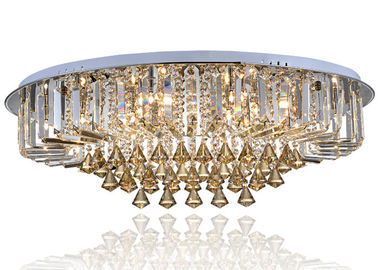 Plafoniere di cristallo lussuose che si adattano, candeliere montato soffitto unico contemporaneo