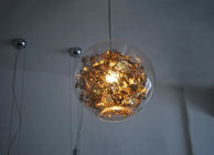 il pendente d'attaccatura del globo di groviglio 100W accende l'illuminazione della palla di vetro con il colore dell'oro