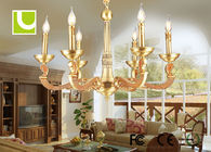 Illuminazione contemporanea candeliere trasparente/dorato E14/E12 del cristallo per il salone