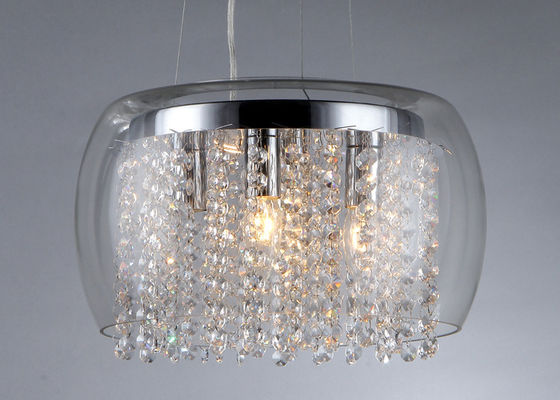 Illuminazione moderna del candeliere della copertura di vetro, luci di vetro del pendente