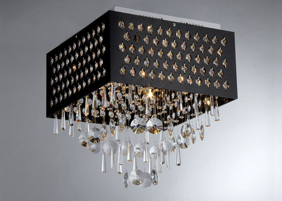 Lucidatura moderna di illuminazione del candeliere della sala da pranzo nera con 220V