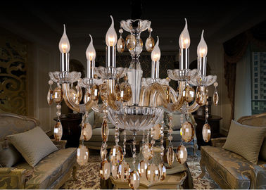 Illuminazione moderna di cristallo del candeliere dell'hotel dell'OEM/luce di vetro domestica dei candelieri 6 del pendente