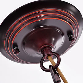 Candeliere stile americano del ferro battuto del metallo del Bordeaux, candelieri della Camera E27 LED