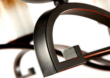 Lampada contemporanea dei candelieri del vetro soffiato del ferro battuto per il salone/camera da letto