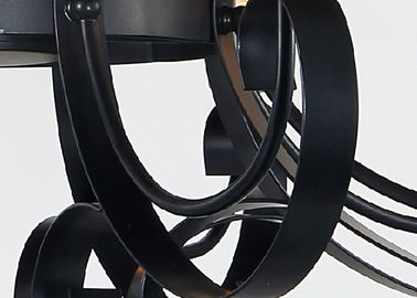 Grande luce di vetro ambrata decorativa commerciale dei candelieri 9 dell'hotel con la catena regolabile