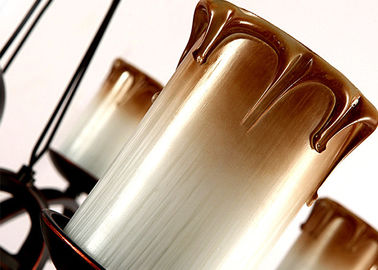 Tipo candeliere della candela di art deco del ferro battuto con ferro e vetro, moderno o tradizionale
