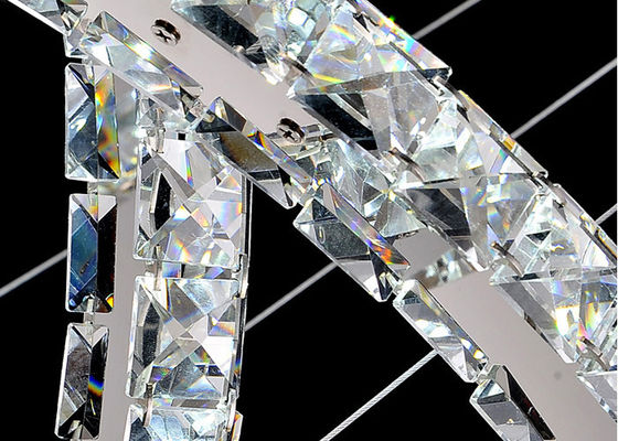 Candeliere a cristallo di lusso contemporaneo K9 del doppio cerchio 31 watt per illuminazione d'attaccatura della decorazione