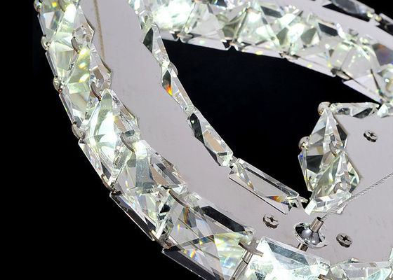 Candeliere a cristallo di lusso moderno a forma di del cuore doppio con la catena regolabile di 75cm