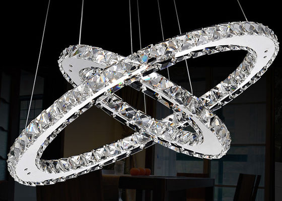 Cromo/chiaro candeliere a cristallo di lusso della sala da pranzo K9 con la luce di 18W LED