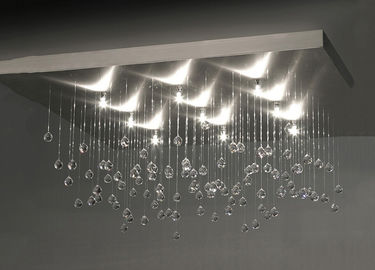 Illuminazione a cristallo di lusso del candeliere, candelieri dell'hotel con tre lampade di strato