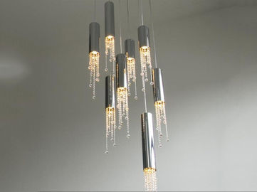 Luce a cristallo di lusso del candeliere, lampade del LED per le ville