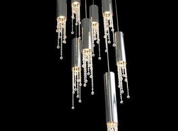 Luce a cristallo di lusso del candeliere, lampade del LED per le ville