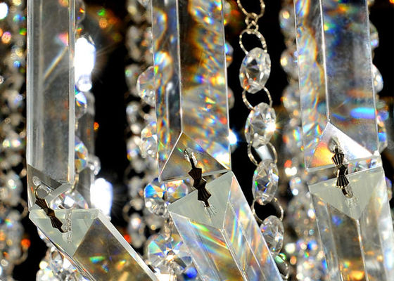 Plafoniere di cristallo lussuose che si adattano, candeliere montato soffitto unico contemporaneo