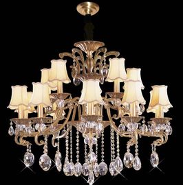 Illuminazione a cristallo contemporanea d'ottone durevole del candeliere con l'alto potere LED