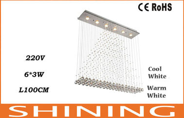 220V/110v raffreddano la rifinitura dorata delle plafoniere di cristallo bianche di 18W LED