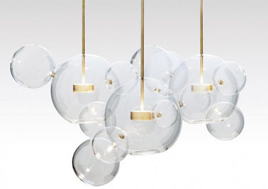 Insiemi dei candelieri della palla di vetro, lampada del candeliere del LED per l'hotel e salone
