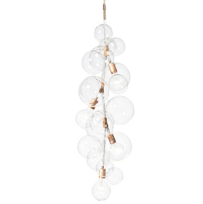 La luce di lampadine di vetro mette insieme i candelieri dell'hotel decorativi con il vostro modo per sala da pranzo