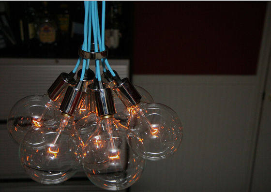 Luci di alluminio delle teste E27 del candeliere 19 della palla di vetro per la decorazione della stanza