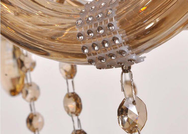 Candelieri moderni di vetro dell'hotel di arte di lusso grandi con il cognac elettrolitico 1500W