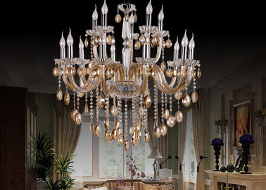 Candelieri moderni di vetro dell'hotel di arte di lusso grandi con il cognac elettrolitico 1500W