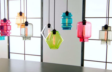 Lampada di pendente lussuosa della bottiglia di forma del vetro trasparente, lampade industriali