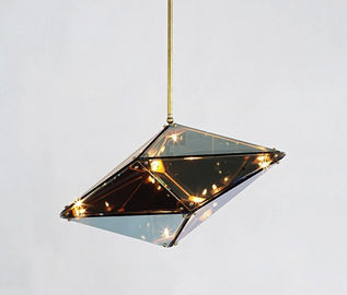 Luce moderna di vetro della sospensione di forma del diamante popolare per l'hotel del ristorante di Antivari