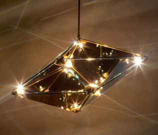 Luce moderna di vetro della sospensione di forma del diamante popolare per l'hotel del ristorante di Antivari