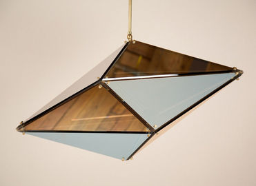 Luce moderna di vetro della sospensione di forma del diamante popolare per l'hotel del ristorante di Antivari