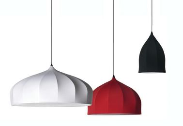Luce moderna della sospensione di 3 stili, illuminazione dell'interno del pendente del tessuto