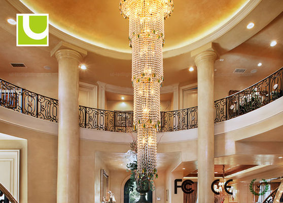 Sala da pranzo/CE dorato di illuminazione del candeliere e pendente dell'hotel LED 80/RoHS