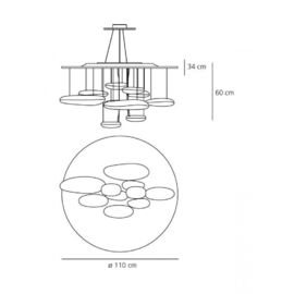 Il cromo moderno Skydro ha condotto le luci del candeliere con i materiali dell'ABS Zinc+alloy per la decorazione commerciale di illuminazione