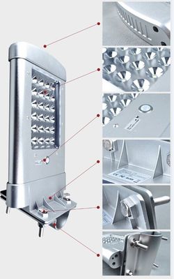 Alte iluminazioni pubbliche solari tutte comprese all'aperto pure di bianco IP66 LED del lume 50W