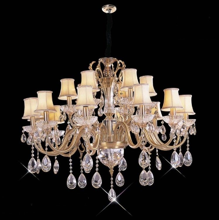 L'alto lume 18 accende l'illuminazione del candeliere dell'a cristallo di 820mm x di 1050/illuminazione commerciale del pendente del LED